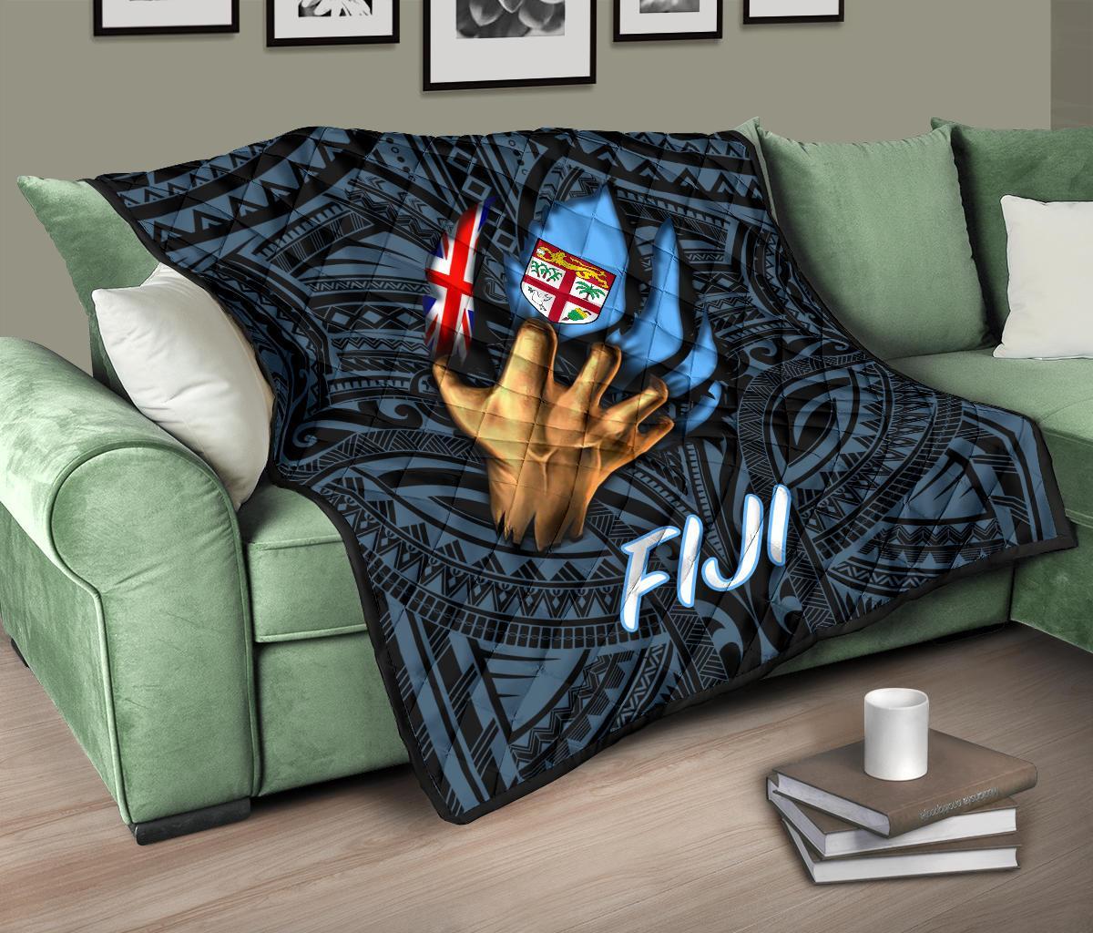 Fiji Premium Quilt - Fiji In Me (Blue) - Polynesian Pride