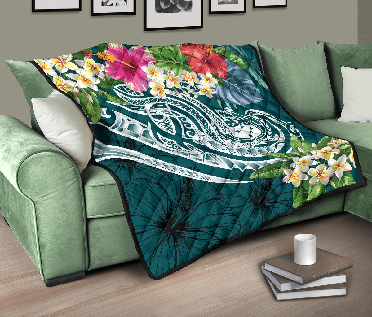 Samoa Polynesian Premium Quilt - Summer Plumeria - Polynesian Pride