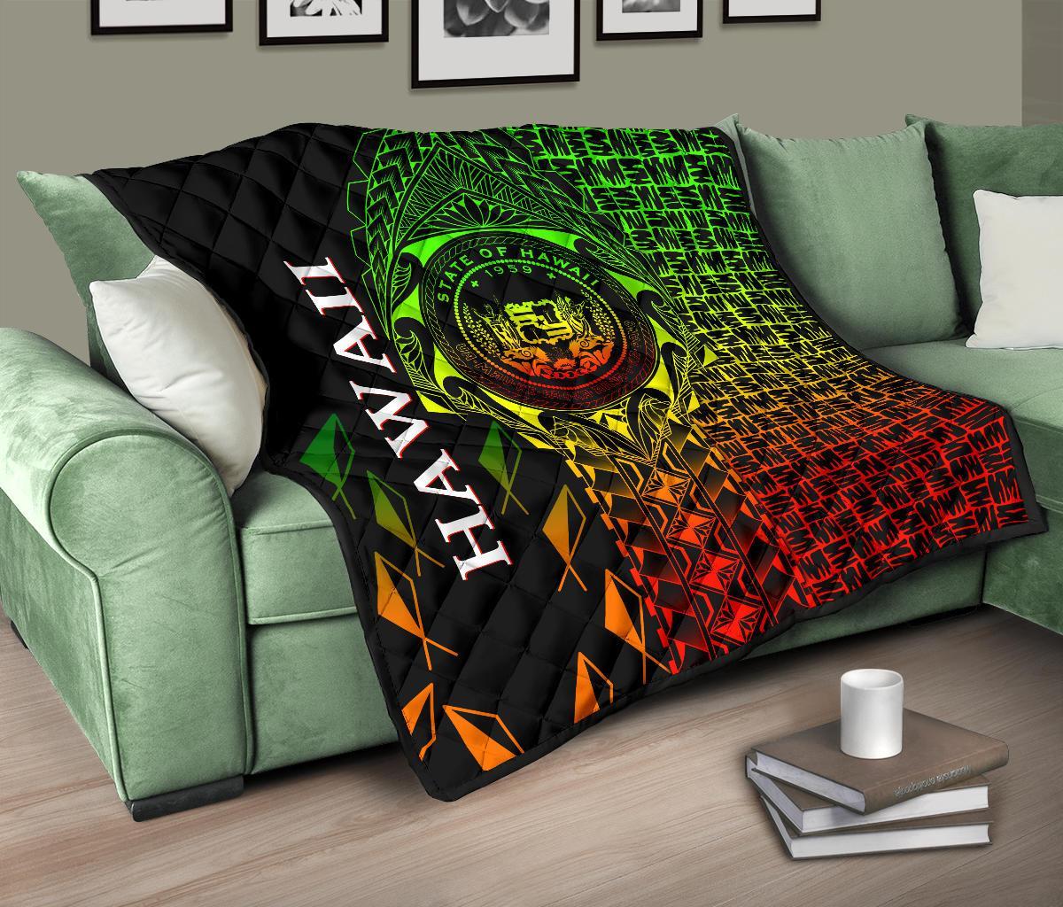 Hawaii Premium Quilt - Hawaii Seal Rocket Style (Reggae) - Polynesian Pride