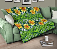 Hawaii Polynesian Premium Quilt - Hibiscus Patterns - Polynesian Pride