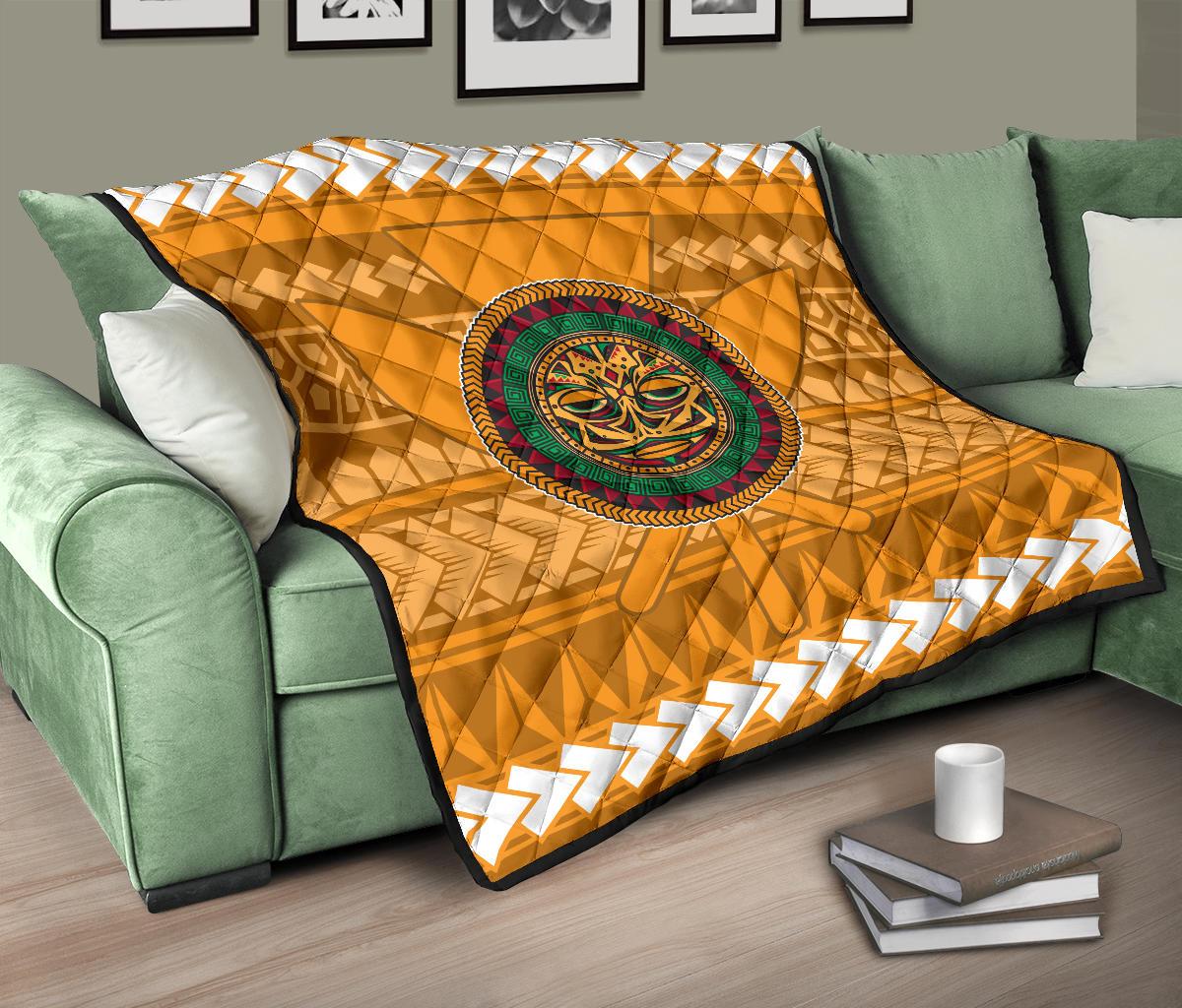 Hawaii Tiki Kanaka Polynesian - Premium Quilt AH - Polynesian Pride