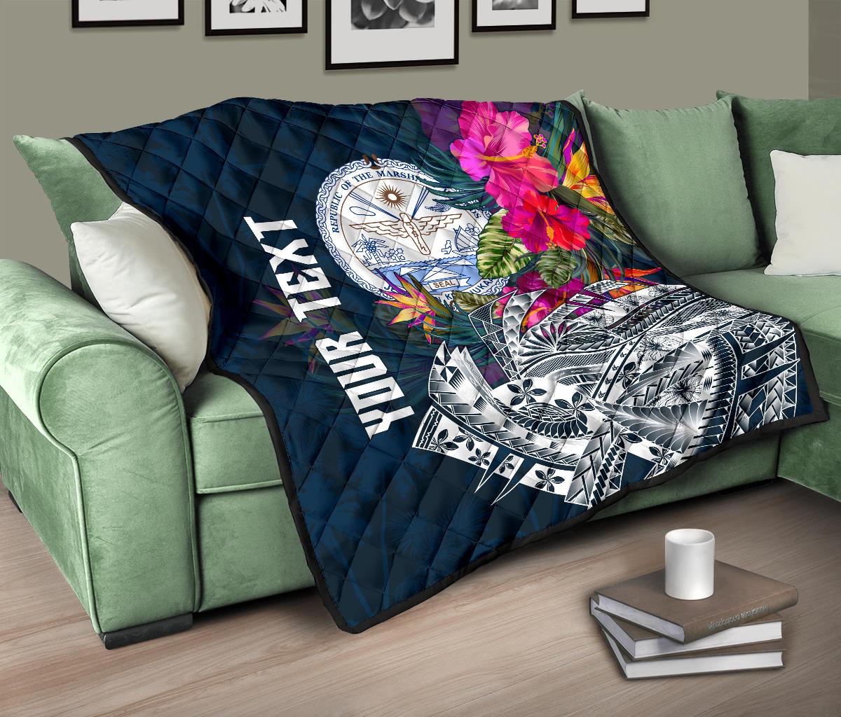 Marshall Island Custom Personalised Premium Quilt - Summer Vibes - Polynesian Pride