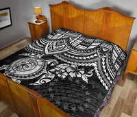 Cook Islands Polynesian Premium Quilt - White Turtle - Polynesian Pride