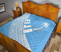 Fiji Tapa Rugby Premium Quilt version Style You Win - Blue - Polynesian Pride