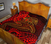 Tahiti Premium Quilt - Red Shark Polynesian Tattoo - Polynesian Pride