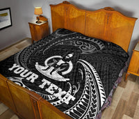Vanuatu Polynesian Custom Personalised Premium Quilt - White Tribal Wave - Polynesian Pride