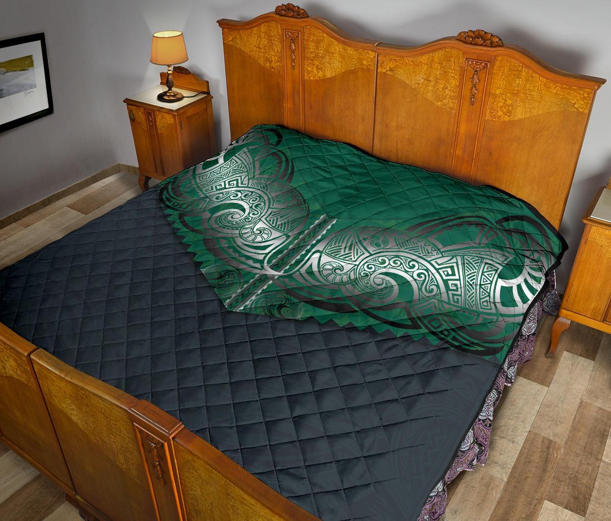 Koru Polynesian Tattoo Premium Quilt - Polynesian Pride