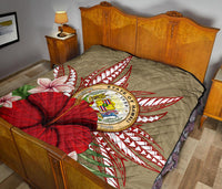 Hawaii Polynesian Coat Of Arm Tropical Premium Quilt - AH - Polynesian Pride