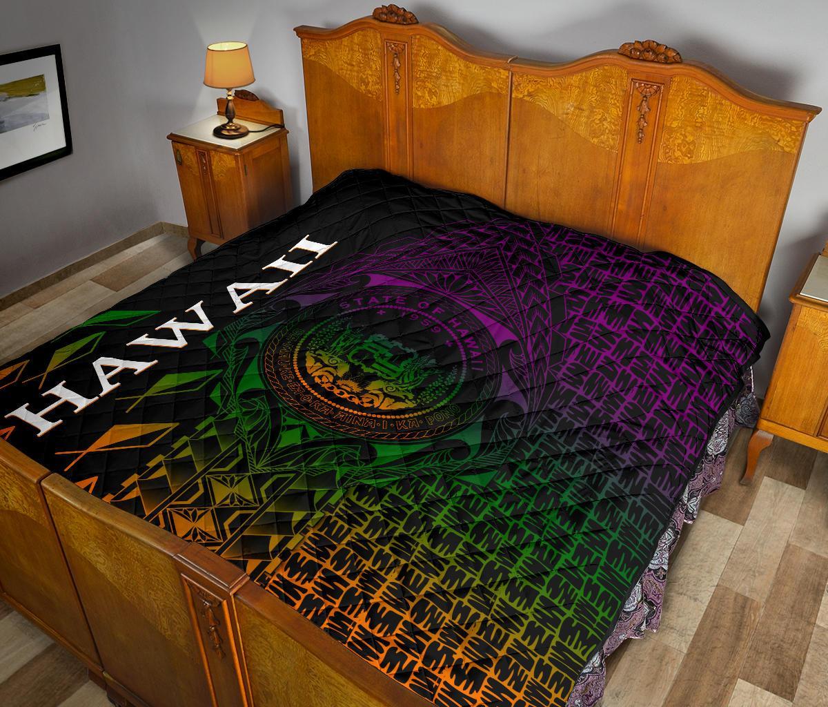 Hawaii Premium Quilt - Hawaii Seal Rocket Style - Polynesian Pride