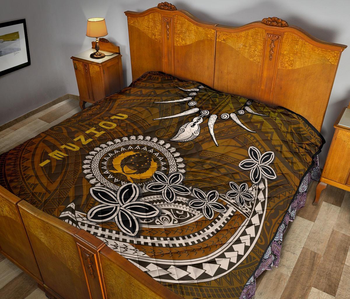 Pohnpei Premium Quilt - Polynesian Boar Tusk - Polynesian Pride