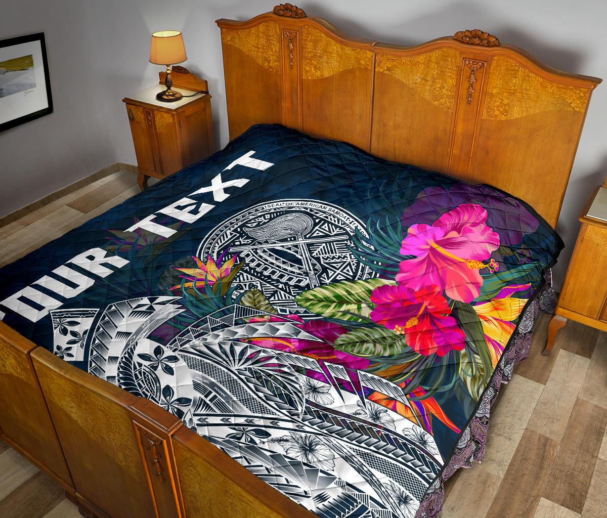 American Samoa Custom Personalised Premium Quilt - Summer Vibes - Polynesian Pride