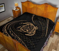 Hawaii Turtle Premium Quilt - Gold - Frida Style - Polynesian Pride