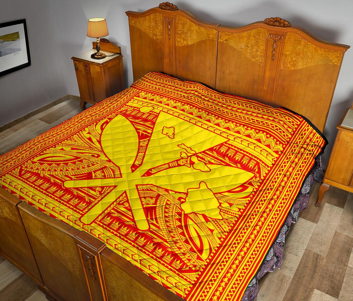 Hawaii Polynesian Kanaka Maoli Premium Quilt - Polynesian Pride