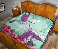 Hawaii Humming Bird Hibiscus Premium Quilt - Out Style - Polynesian Pride