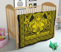 Hawaii Polynesian Pele Kanaka Premium Quilt Yellow - Polynesian Pride