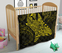 Polynesian Quilt - Polynesian Yellow Shark Warrior Tattoo - Polynesian Pride