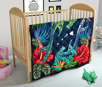 Hawaii Shark Tropical Color Premium Quilt - Polynesian Pride