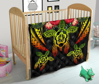 Hawaii Turtle Tropical Polynesian Premium Quilt - Iris Style - AH - Polynesian Pride