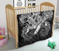 Hawaii Turtle Wave Polynesian Premium Quilt - Hey Style Gray - Polynesian Pride