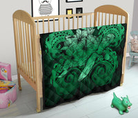 Hawaii Turtle Wave Polynesian Premium Quilt - Hey Style Green - Polynesian Pride