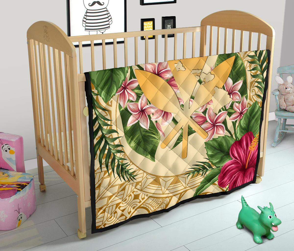 Hawaii Premium Quilt - Kanaka Maoli Premium Quilt Strong Pattern Hibiscus Plumeria AH - Polynesian Pride