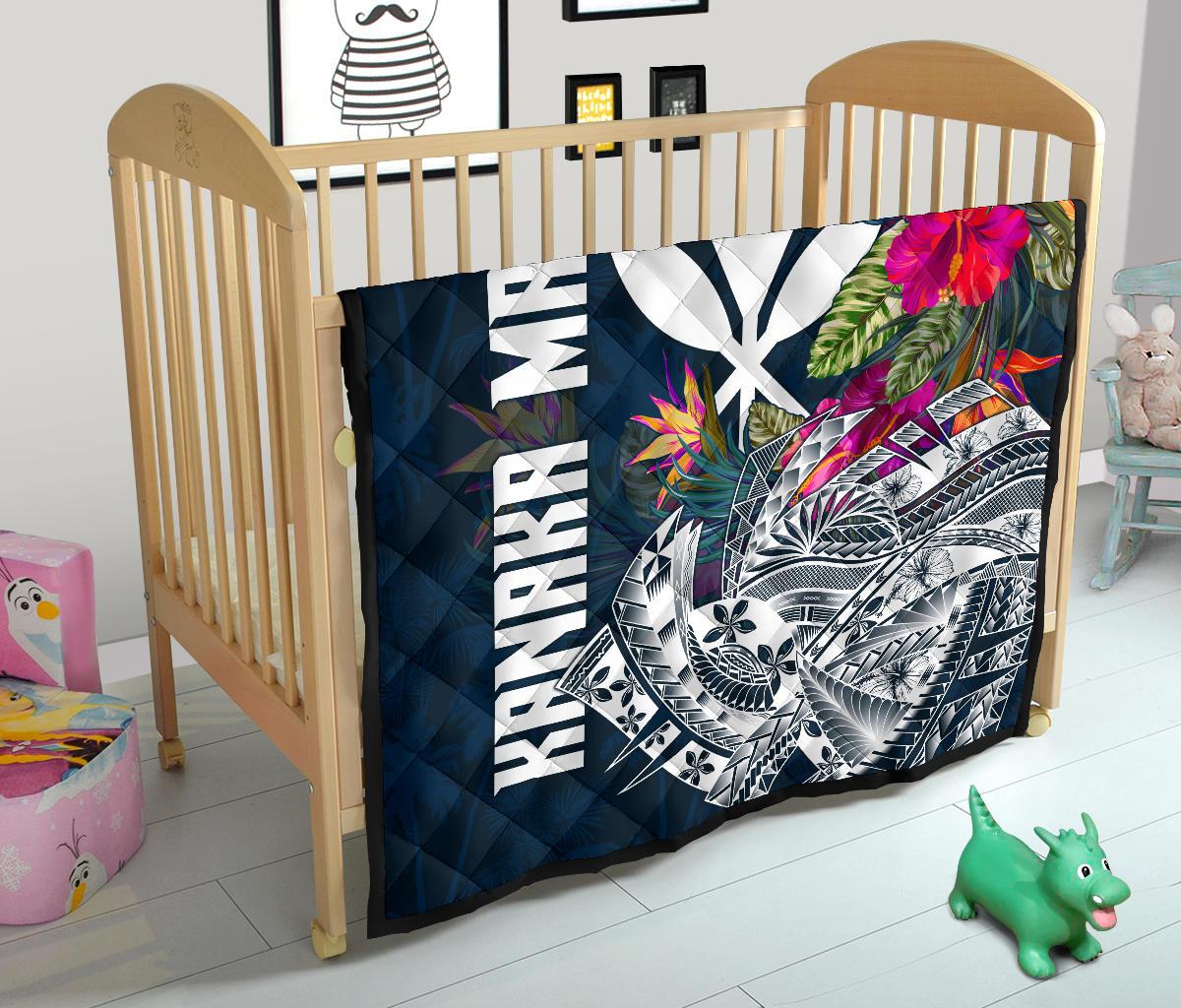 Hawaii Premium Quilt - Polynesian Hibiscus with Summer Vibes - Polynesian Pride