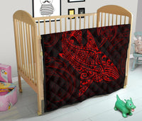 Polynesian Quilt - Polynesian Red Shark Warrior Tattoo - Polynesian Pride