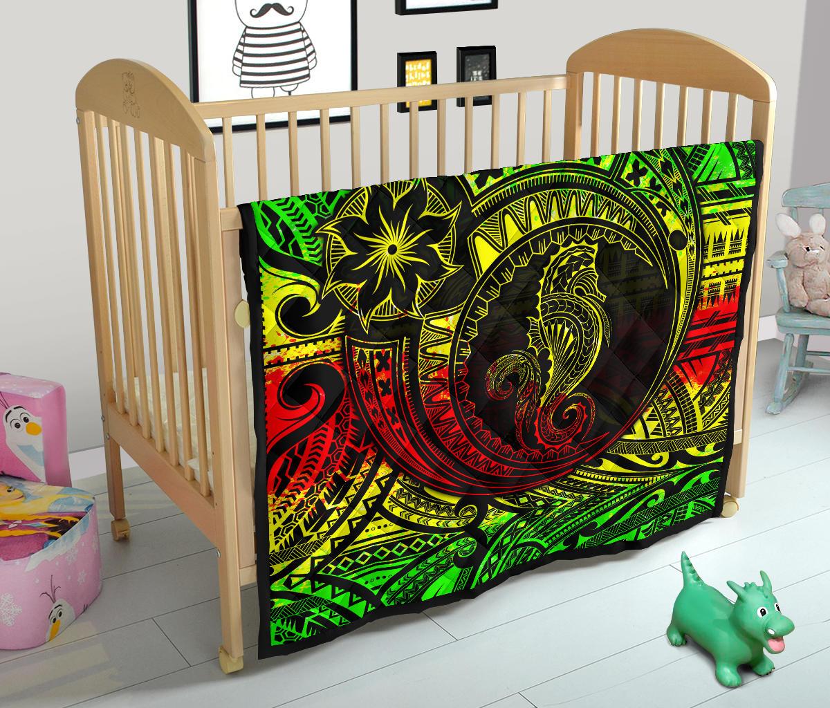 Seahorse Polynesian Premium Quilt - Polynesian Tattoo Reggae - Polynesian Pride