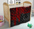 Pohnpei Premium Quilt - Pohnpei Seal In Heartbeat Patterns Style (Red) - Polynesian Pride