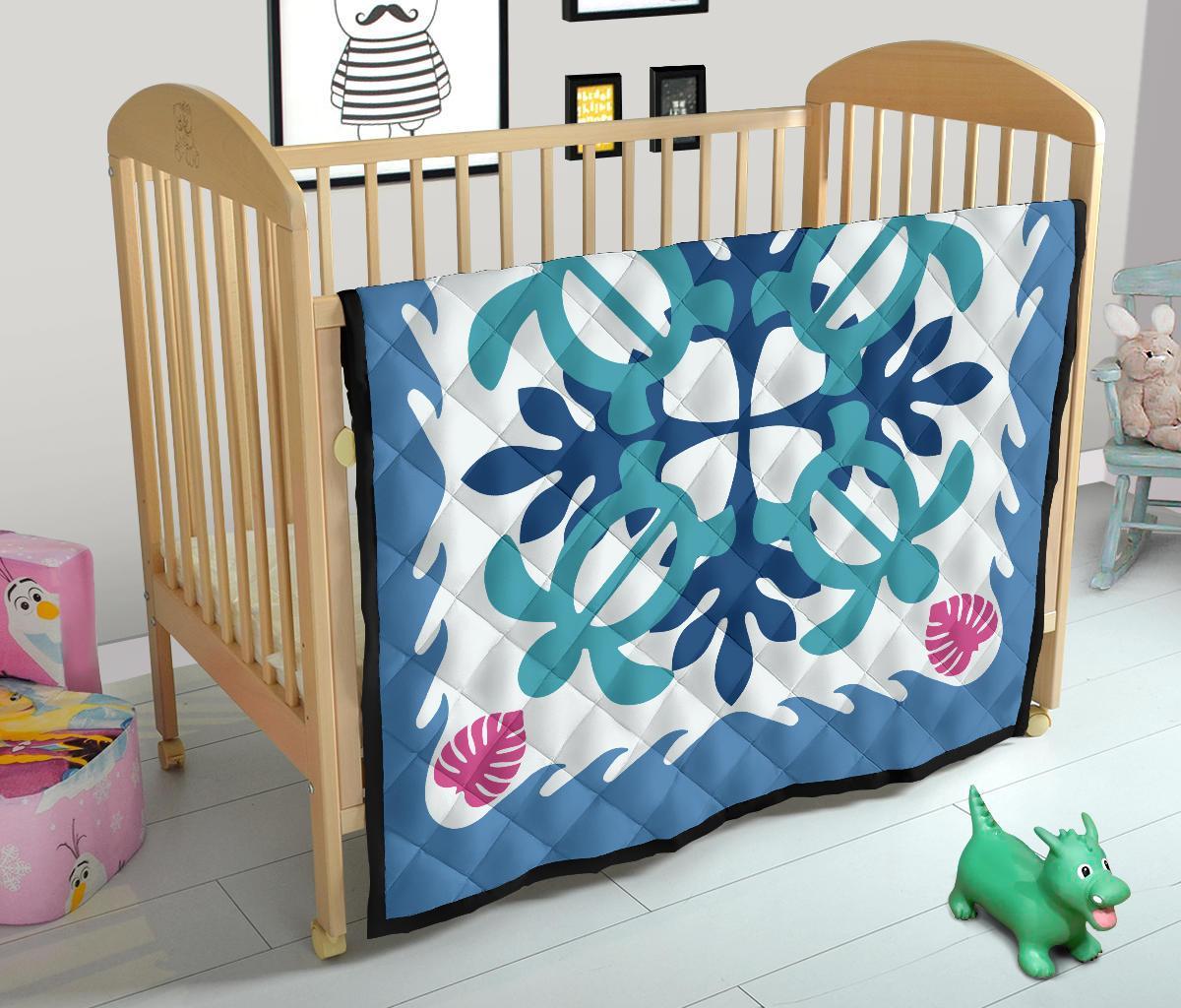 Hawaiian Turtle Pattern Premium Quilt - Pastel - Argu Style - AH - Polynesian Pride