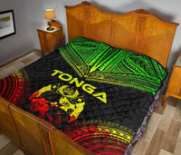 Tonga Premium Quilt - Tonga Coat Of Arms Polynesian Chief Reggae Version - Polynesian Pride