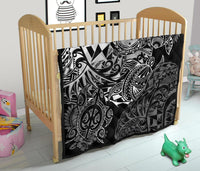 Samoa Polynesian Premium Quilt - White Turtle Flowing - Polynesian Pride