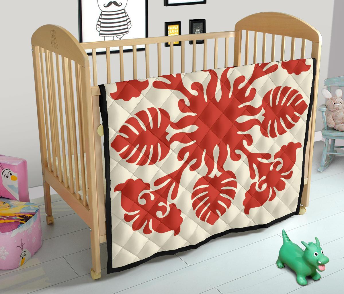 Hawaiian Kalo Pattern Premium Quilt - Green - Argu Style - AH - Polynesian Pride