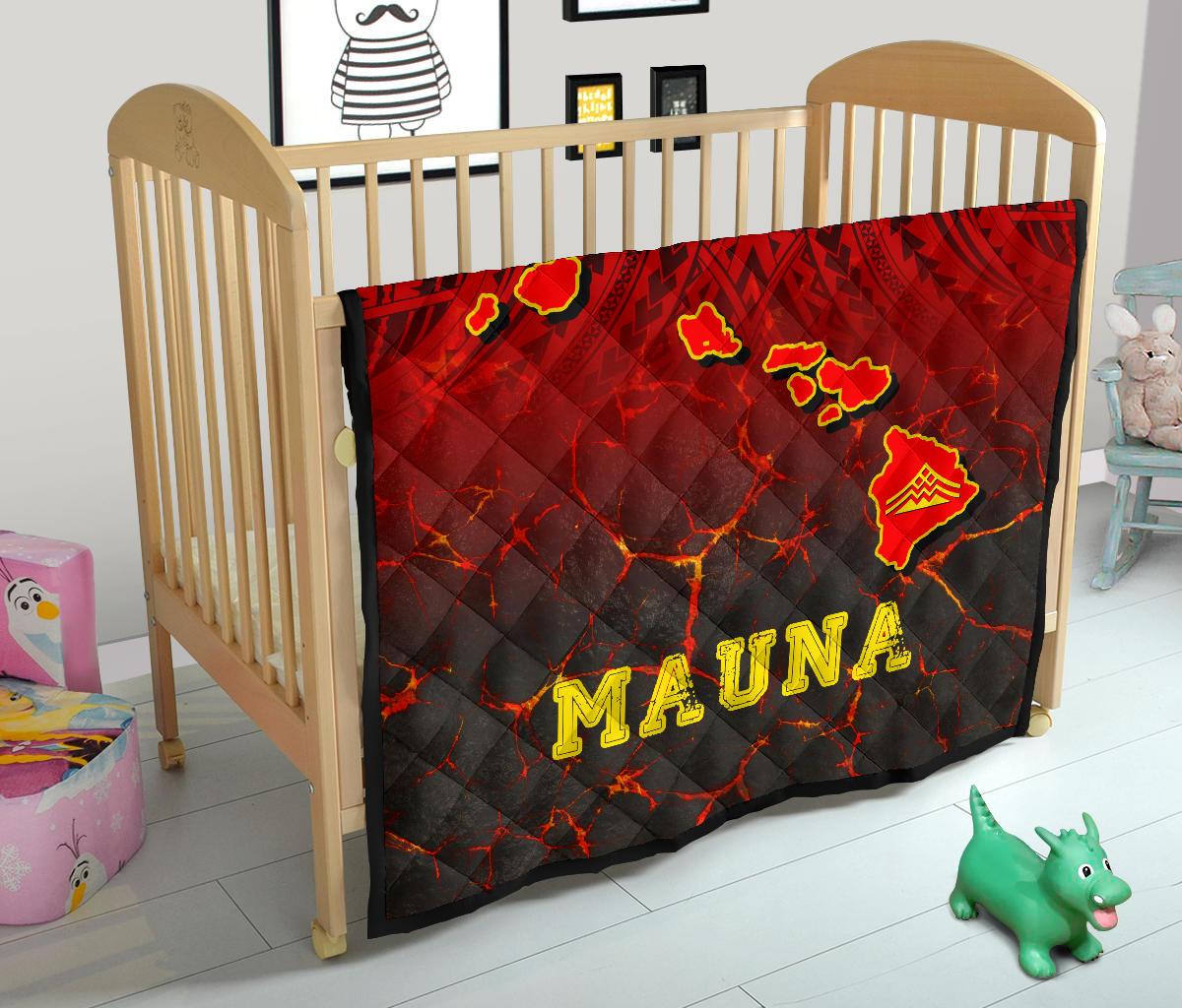 Hawaii Quilt - Premium Quilt - Protect Mauna Kea Map - Polynesian Pride