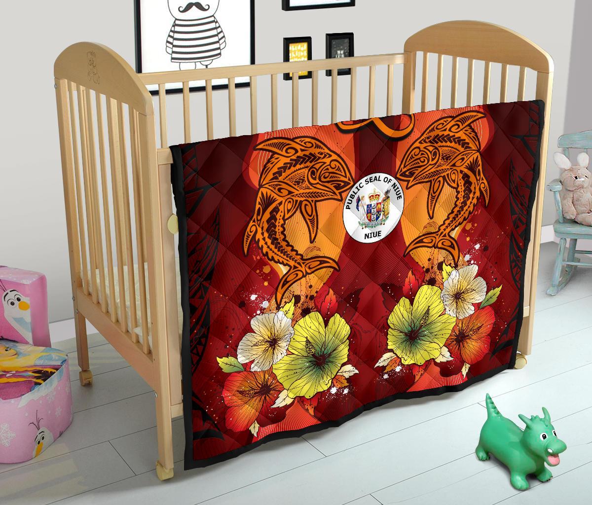 Niue Personalised Premium Quilt - Tribal Tuna Fish - Polynesian Pride