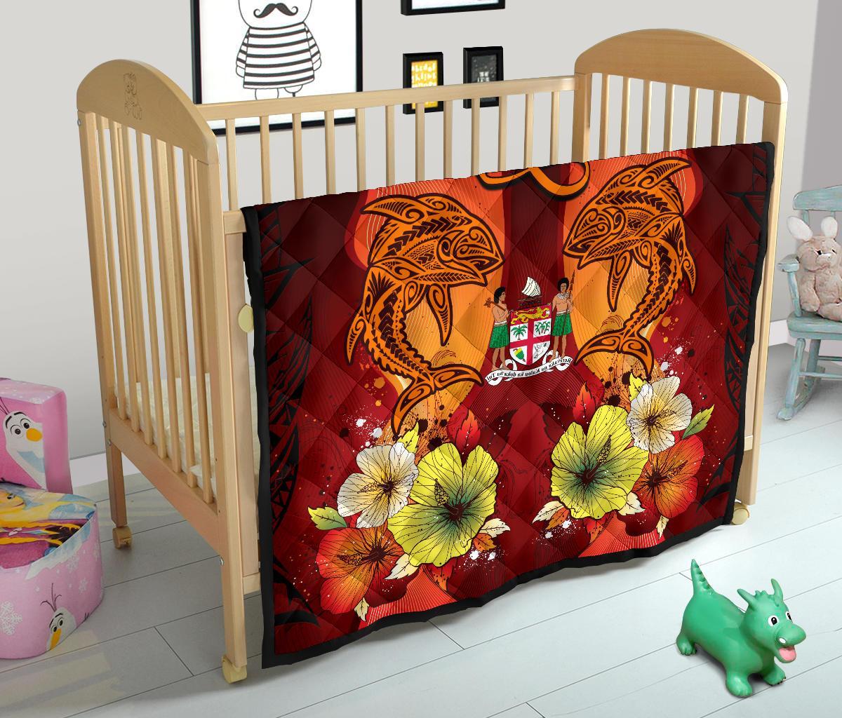 Fiji Custom Personalised Premium Quilt - Tribal Tuna Fish - Polynesian Pride