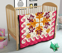 Hawaiian Turtle Pattern Premium Quilt - Pink - Argu Style - AH - Polynesian Pride