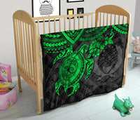 Pohnpei Polynesian Premium Quilt - Polynesian Green Turtle - Polynesian Pride