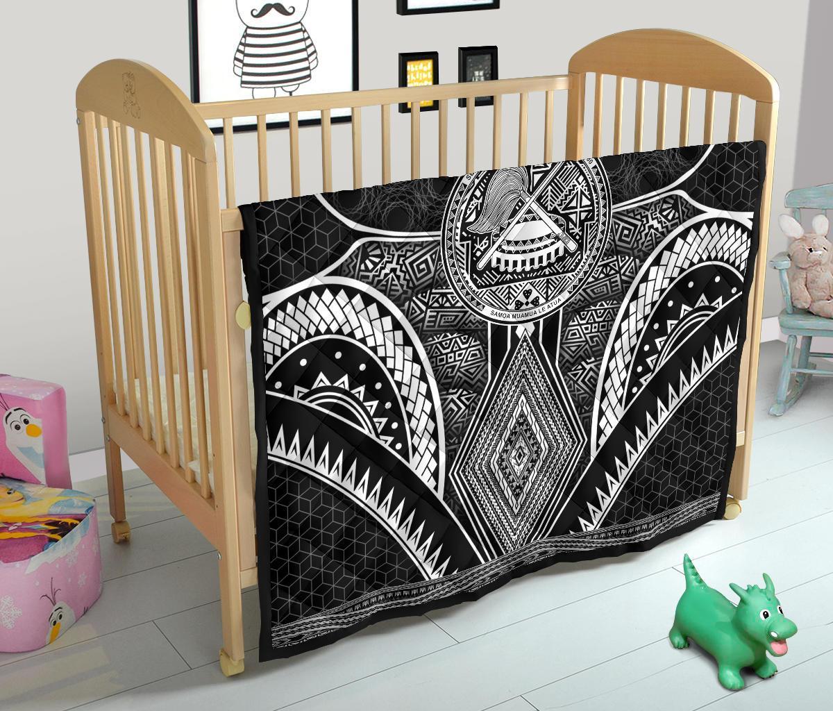 Polynesian Quilts - American Samoa Coat Of Arm With Poly Patterns - Polynesian Pride