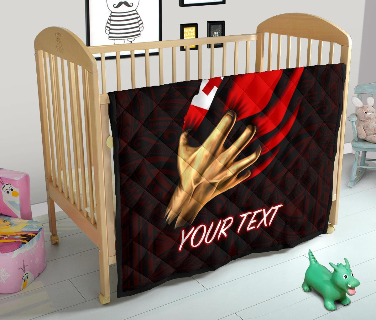 Tonga Personalised Premium Quilt - Tonga In Me (Red) - Polynesian Pride