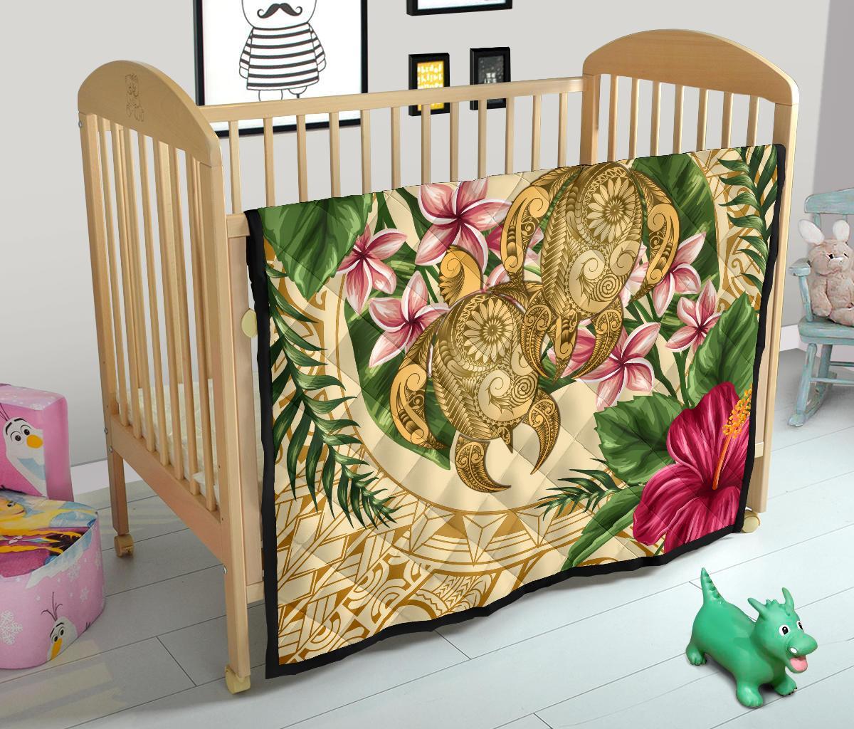 Hawaii Premium Quilt - Turtle Premium Quilt Strong Pattern Hibiscus Plumeria AH - Polynesian Pride