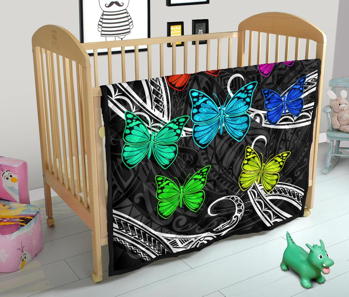 Hawaii Polynesian Butterflies Premium Quilt - Polynesian Pride