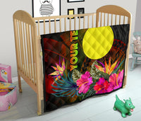 Palau Polynesian Personalised Premium Quilt - Hibiscus and Banana Leaves - Polynesian Pride
