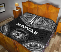 Hawaii Premium Quilt - Hawaii Seal Polynesian Chief Black Version - Polynesian Pride