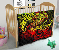 Polynesian Premium Quilt - Reggae Shark Polynesian Tattoo - Polynesian Pride