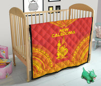 New Caledonia Premium Quilt - New Caledonia Coat Of Arms Polynesian Chief Red Version - Polynesian Pride