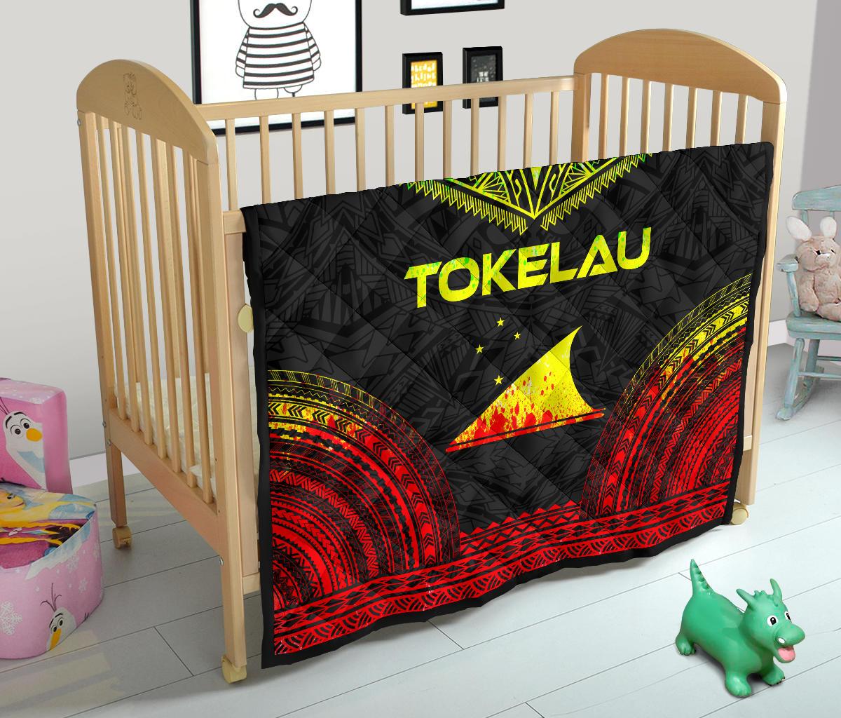 Tokelau Premium Quilt - Tokelau Flag Polynesian Chief Reggae Version - Polynesian Pride