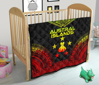 Austral Islands Premium Quilt - Austral Islands Flag Polynesian Chief Reggae Version - Polynesian Pride