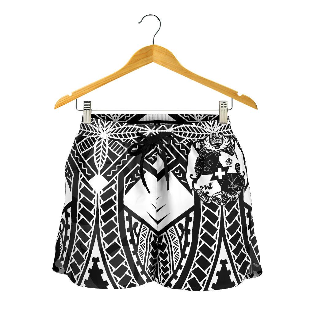 Tonga Polynesian Women's Shorts - Tonga White Seal with Polynesian tattoo - Polynesian Pride