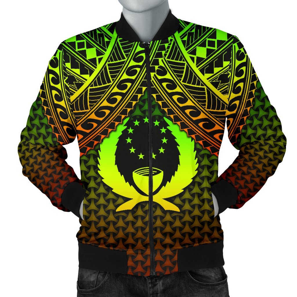 Polynesian Pohnpei Personalised Men's Bomber Jacket - Reggae Vintage Polynesian Patterns Reggae - Polynesian Pride